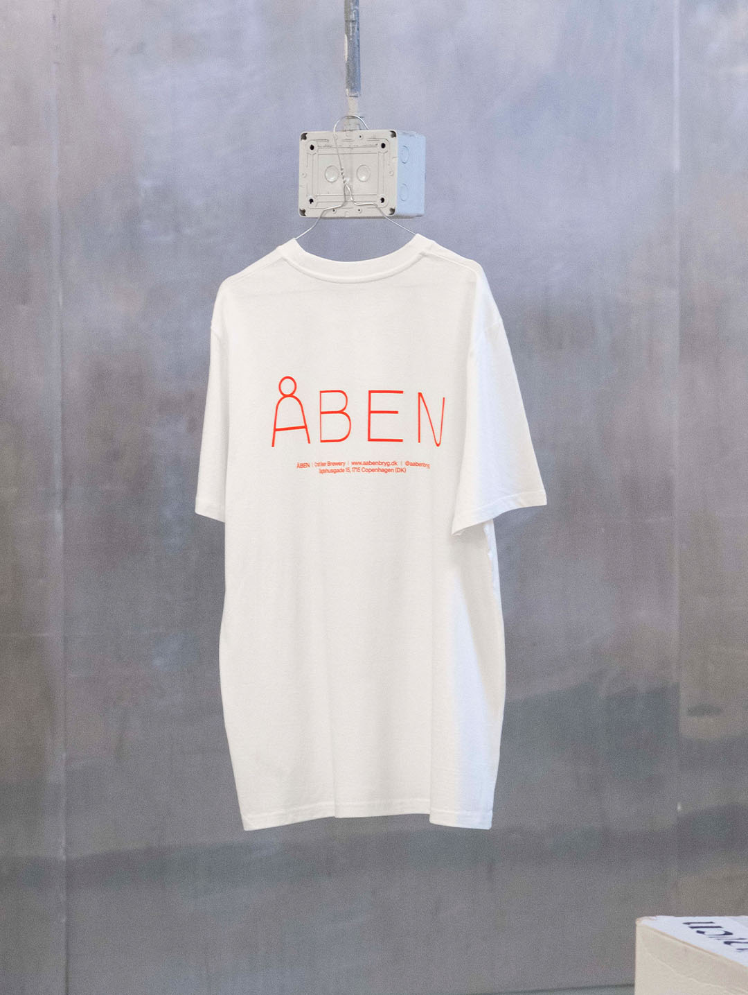 ÅBEN T-shirt / White + Red