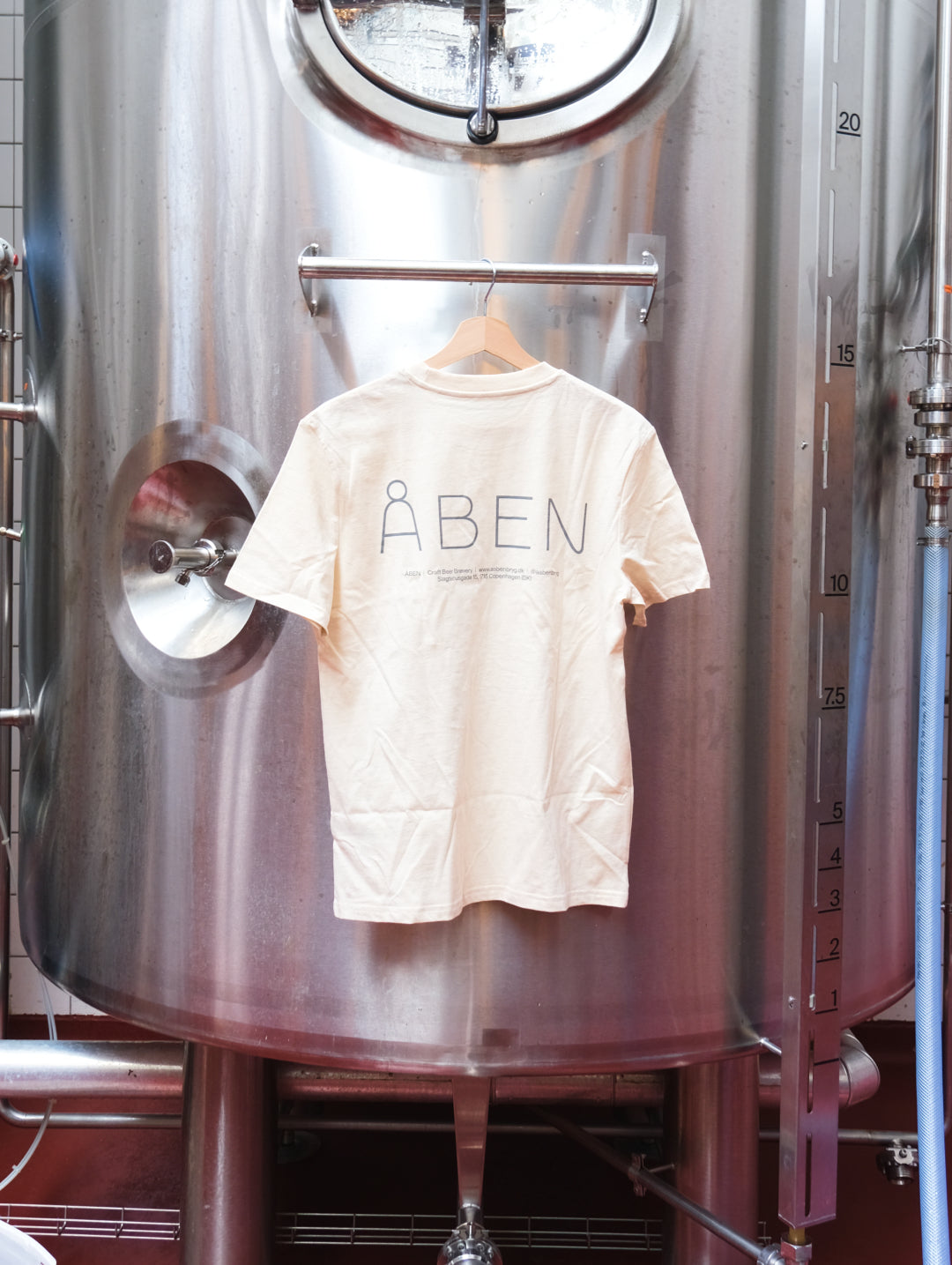 ÅBEN T-shirt /  Natural Raw + Grey